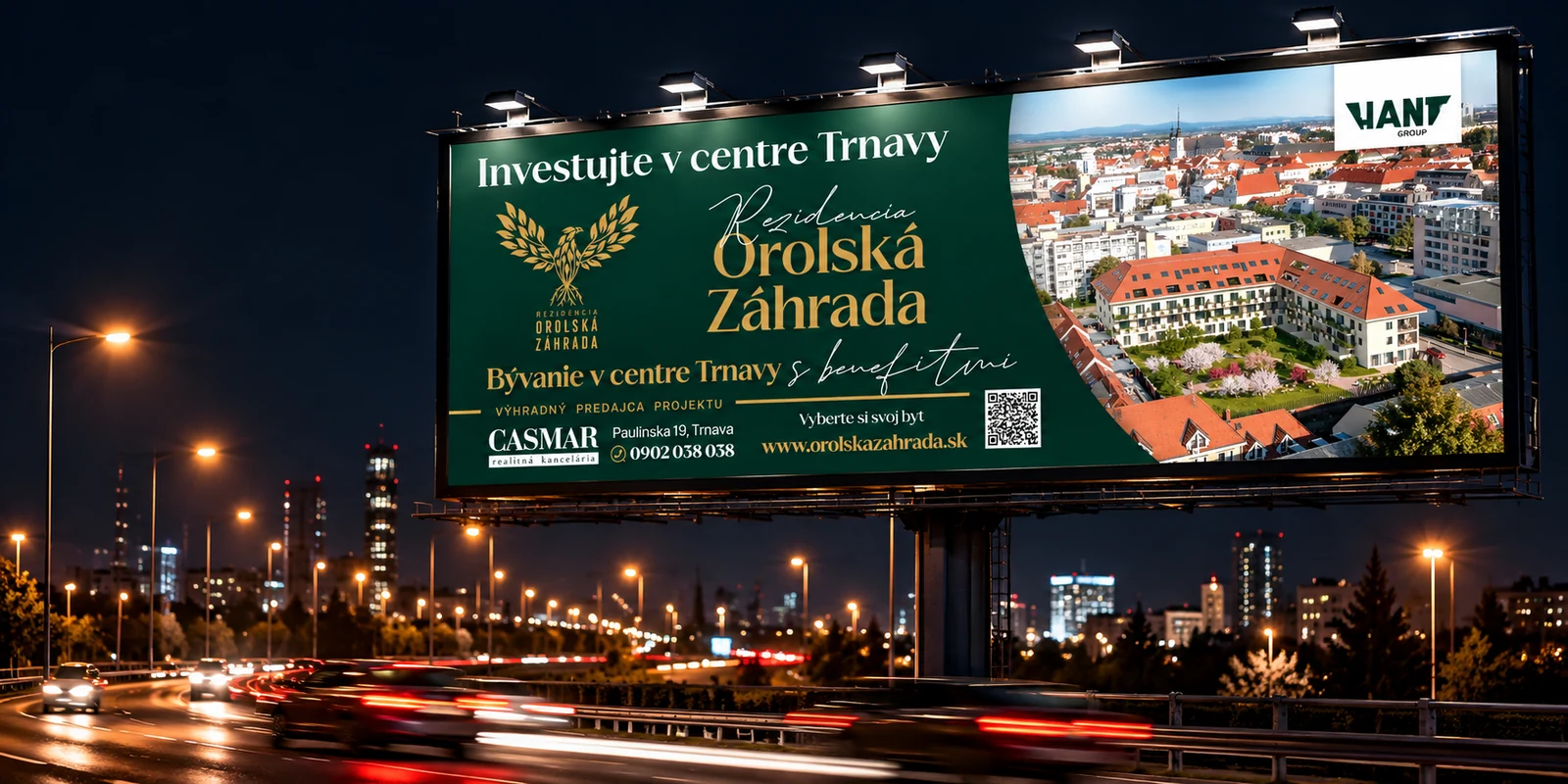 Veľkoplošný reklamný banner pre Orolská záhrada – grafický návrh
